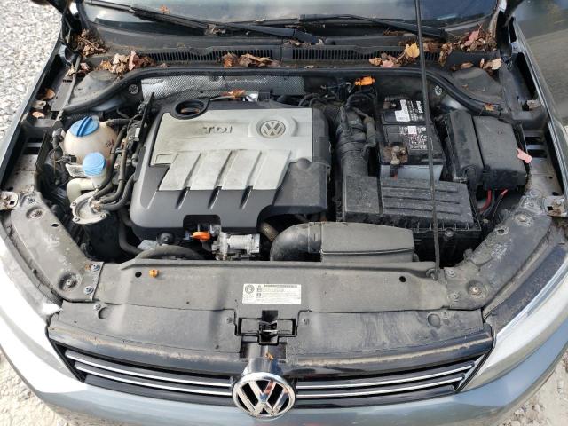 3VWLL7AJ9DM203490 - 2013 VOLKSWAGEN JETTA TDI GRAY photo 11