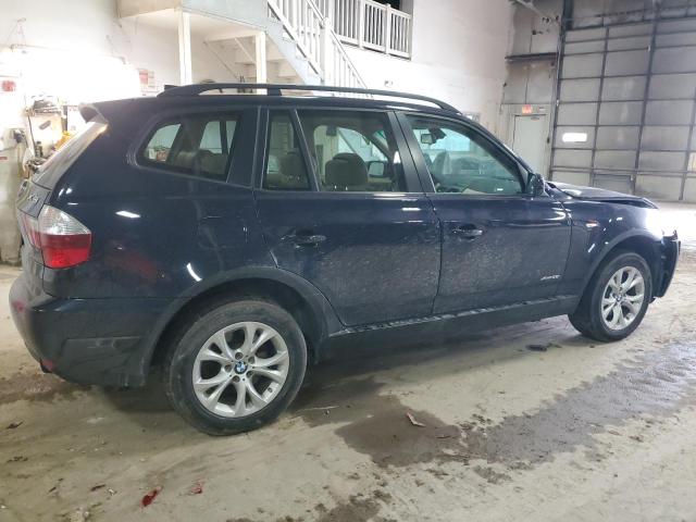 WBXPC93419WJ27247 - 2009 BMW X3 XDRIVE30I BLUE photo 3