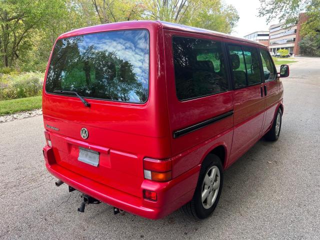 WV2KB47002H009898 - 2002 VOLKSWAGEN EUROVAN GLS RED photo 4