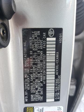 4T1BE32K15U382707 - 2005 TOYOTA CAMRY LE 棕色 照片 12