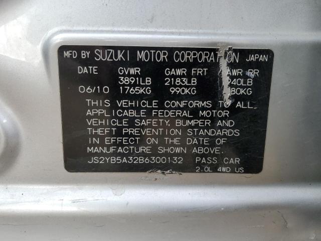 JS2YB5A32B6300132 - 2011 SUZUKI SX4 SILVER photo 13