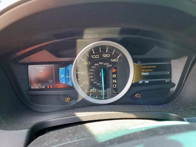 1FM5K7F97EGB78478 - 2014 FORD EXPLORER LIMITED თეთრი ფოტო 9