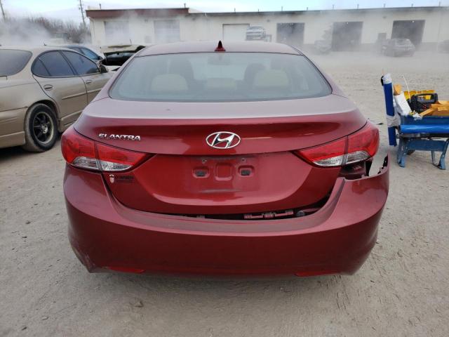 5NPDH4AE7DH328584 - 2013 HYUNDAI ELANTRA GL RED photo 6