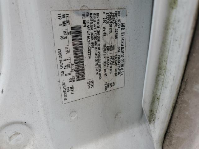 1FMPU16L23LC52356 - 2003 FORD EXPEDITION XLT WHITE photo 13