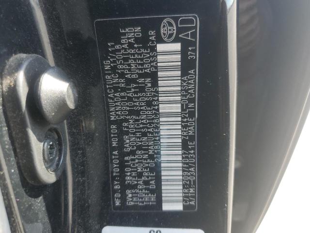 2T1BU4EE2BC748475 - 2011 TOYOTA COROLLA BASE BLACK photo 13