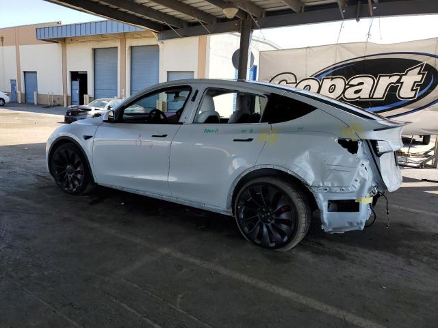 7SAYGDEF1NF340546 - 2022 TESLA MODEL Y WHITE photo 2