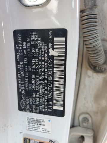 KM8JFCA18NU011822 - 2022 HYUNDAI TUCSON SEL CONVENIENCE WHITE photo 13