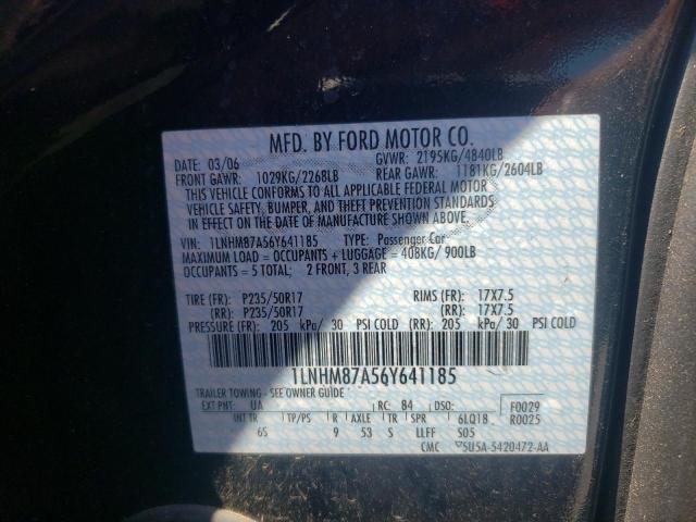 1LNHM87A56Y641185 - 2006 LINCOLN LS BLACK photo 12