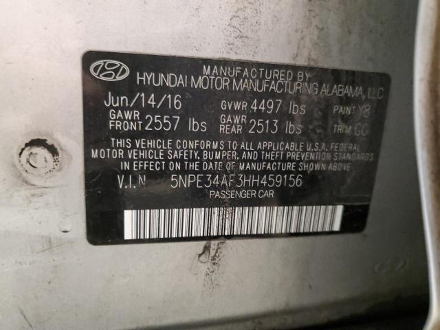 5NPE34AF3HH459156 - 2017 HYUNDAI SONATA SPORT 银色 照片 12