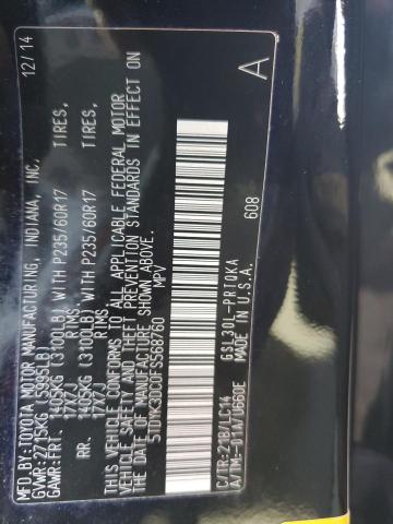 5TDYK3DC0FS568760 - 2015 TOYOTA SIENNA XLE 黑色 照片 13