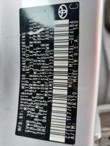 5YFB4MDE1PP012815 - 2023 TOYOTA COROLLA LE 银色 照片 12