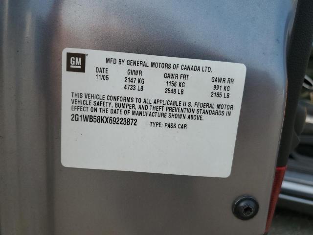 2G1WB58KX69223872 - 2006 CHEVROLET IMPALA LS GRAY photo 12