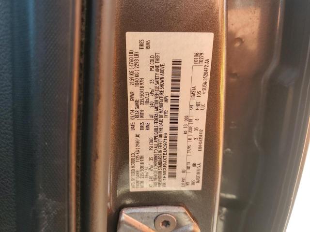 1FMCU9JX7EUC97166 - 2014 FORD ESCAPE TITANIUM GRAY photo 13