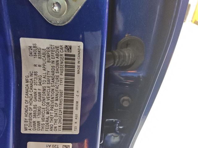 2HGFE2F51RH579987 - 2024 HONDA CIVIC SPORT Azul foto 12
