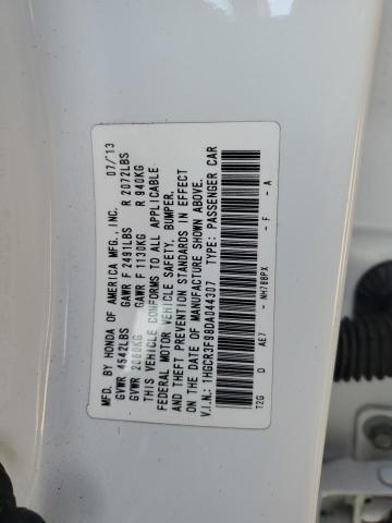 1HGCR3F98DA044307 - 2013 HONDA ACCORD TOURING 白色 照片 12