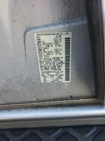 5N1AR18B08C662222 - 2008 NISSAN PATHFINDER S SILVER photo 12