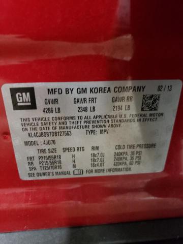 KL4CJBSB7DB127563 - 2013 BUICK ENCORE CONVENIENCE 红色 照片 12