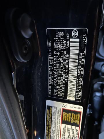 4T1BF1FK5HU330139 - 2017 TOYT CAMRY LE BLACK photo 10