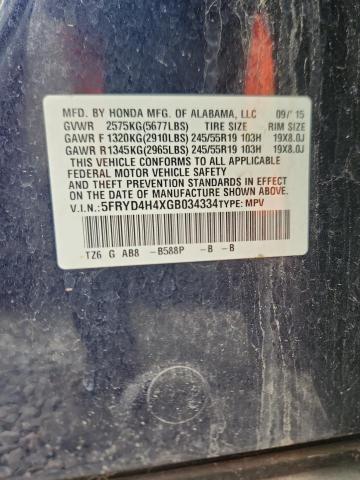 5FRYD4H4XGB034334 - 2016 ACURA MDX TECHNOLOGY Mavi foto 14