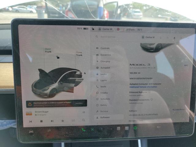 5YJ3E1EA7KF310155 - 2019 TESLA MODEL 3 თეთრი ფოტო 9