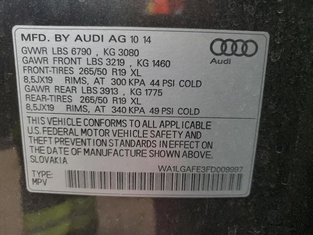 WA1LGAFE3FD009997 - 2015 AUDI Q7 PREMIUM PLUS 灰色 照片 14