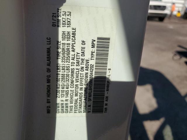 5FNRL6H59MB044202 - 2021 HONDA ODYSSEY EX WHITE photo 13