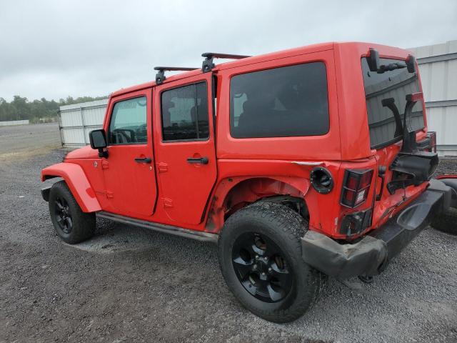 1C4BJWEG8FL754396 - 2015 JEEP WRANGLER U SAHARA RED photo 2