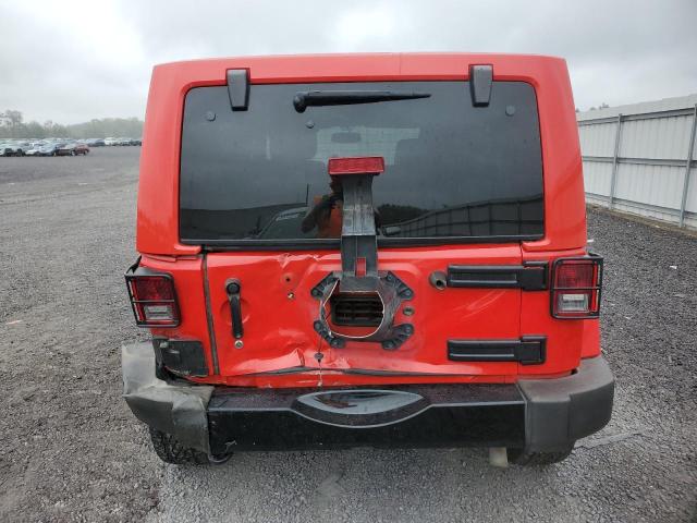1C4BJWEG8FL754396 - 2015 JEEP WRANGLER U SAHARA RED photo 6