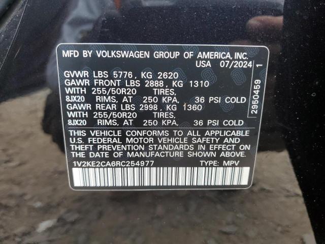 1V2KE2CA6RC254977 - 2024 VOLKSWAGEN ATLAS CROS SE Черный фото 13