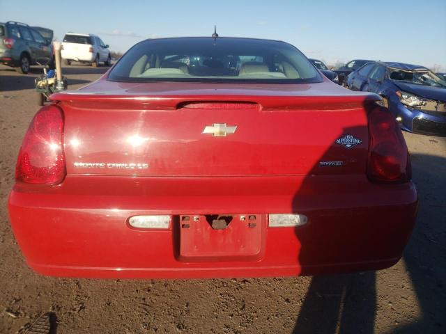 2G1WJ15K679354749 - 2007 CHEVROLET MONTE CARL LS RED photo 6