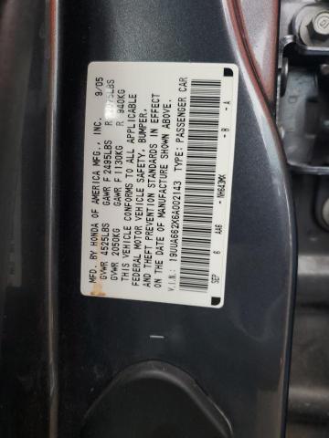 19UUA662X6A002143 - 2006 ACURA 3.2TL GRAY photo 12