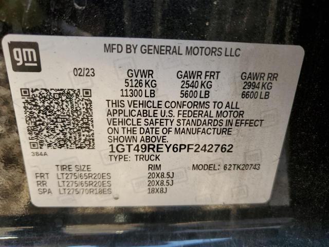 1GT49REY6PF242762 - 2023 GMC SIERRA K2500 DENALI BLACK photo 13