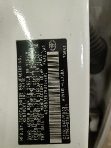 4T1BB3EK7BU134283 - 2011 TOYOTA CAMRY HYBRID WHITE photo 12