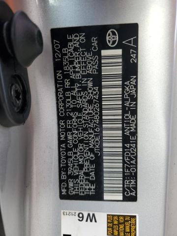 JTKDE167480267434 - 2008 TOYOTA SCION TC Gümüş foto 12