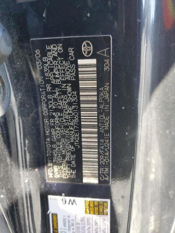 JTKDE177860131304 - 2006 TOYOTA SCION TC შავი ფოტო 12