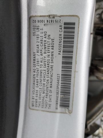WVWRH63B23P044027 - 2003 VOLKSWAGEN PASSAT GLX Gümüş foto 12