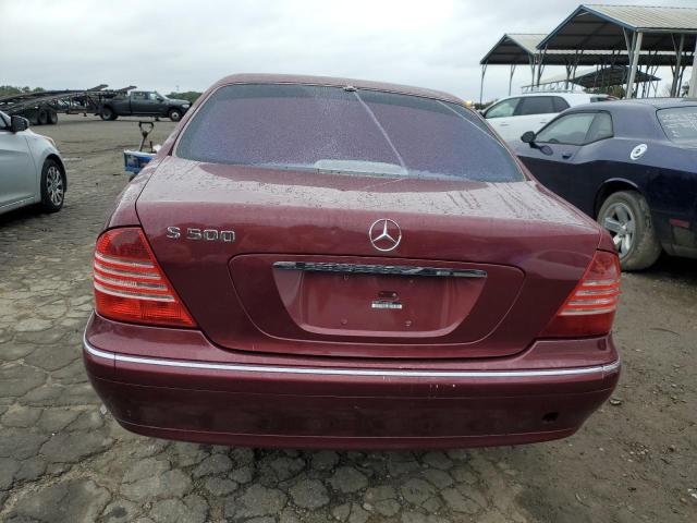 WDBNG75J74A386488 - 2004 MERCEDES-BENZ S 500 RED photo 6