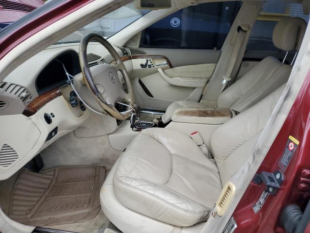 WDBNG75J74A386488 - 2004 MERCEDES-BENZ S 500 RED photo 7