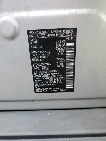 KNMAT2MV7KP501104 - 2019 NISSAN ROGUE S 银色 照片 14