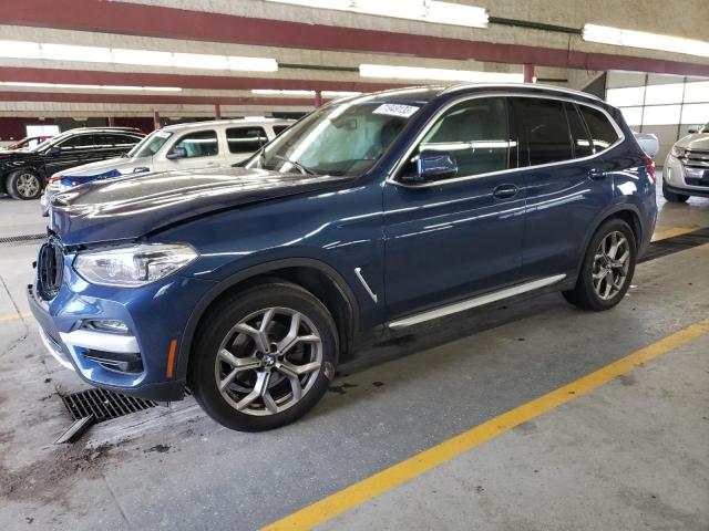 5UXTY5C00M9H06578 - 2021 BMW X3 XDRIVE30I BLUE photo 1