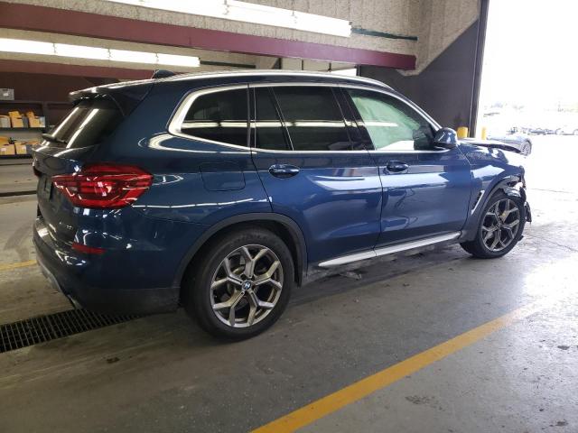 5UXTY5C00M9H06578 - 2021 BMW X3 XDRIVE30I BLUE photo 3