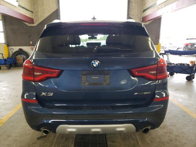 5UXTY5C00M9H06578 - 2021 BMW X3 XDRIVE30I BLUE photo 6