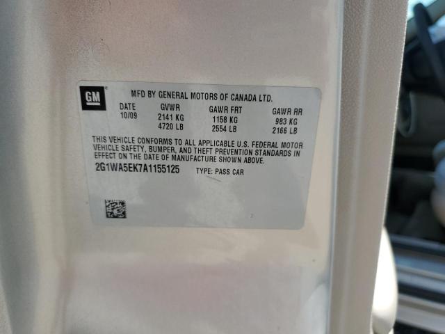 2G1WA5EK7A1155125 - 2010 CHEVROLET IMPALA LS 米色 照片 12