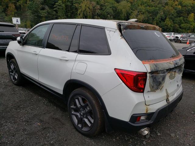5FNYF8H56NB031763 - 2022 HONDA PASSPORT EXL WHITE photo 2