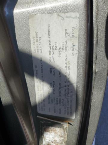 1GDDM19W11B511382 - 2001 GMC SAFARI XT SILVER photo 13