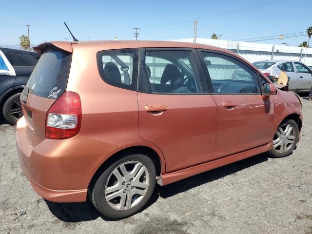 JHMGD38628S064682 - 2008 HONDA FIT SPORT ORANGE photo 3