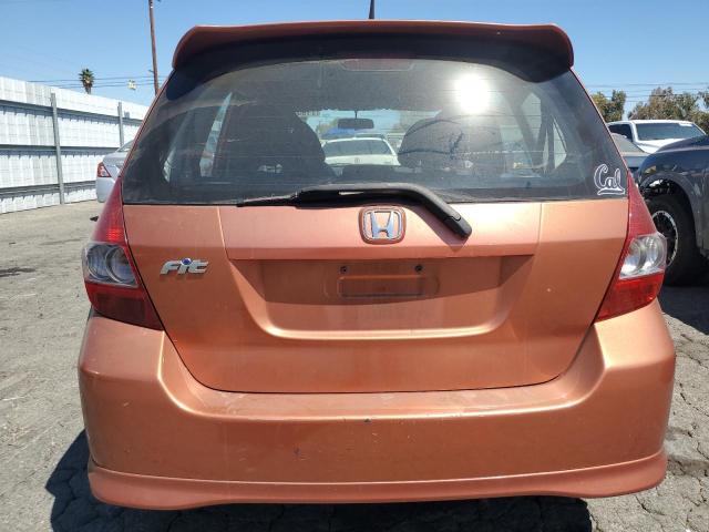 JHMGD38628S064682 - 2008 HONDA FIT SPORT ORANGE photo 6