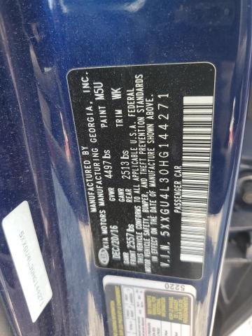 5XXGU4L30HG144271 - 2017 KIA OPTIMA EX 蓝色 照片 12