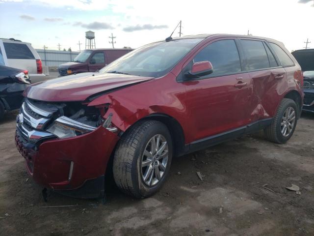 2FMDK3JCXDBB29644 - 2013 FORD EDGE SEL RED photo 1