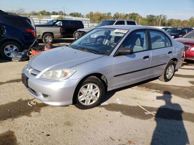1HGES16354L009225 - 2004 HONDA CIVIC DX VP SILVER photo 1